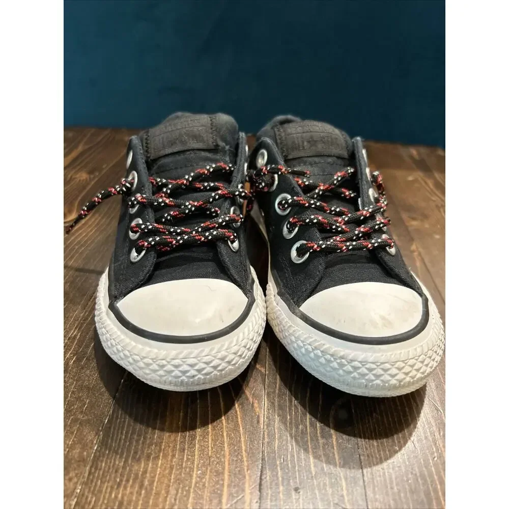 Converse Chuck Taylor All Star Street Slip Kids Size 11‎ Shoes Black Red 662340F